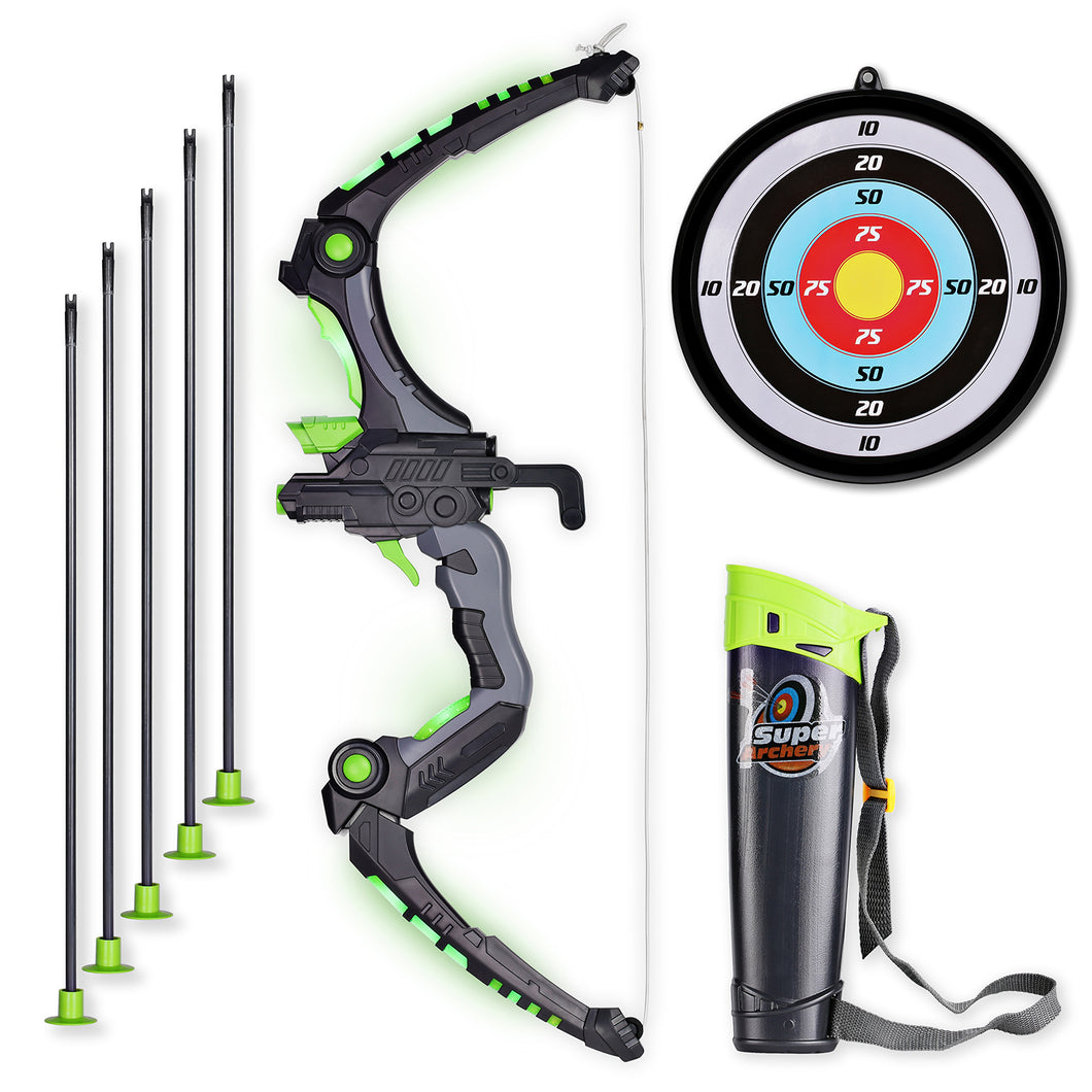 Kids Bow and Arrows with 5 Suction Cup Arrows (2 Colors) - SainSmart Jr.